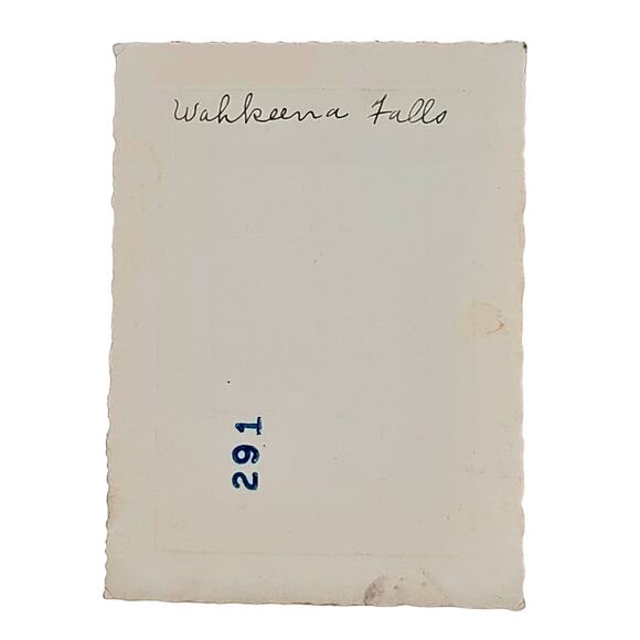 Vtg B&W Original Photo 1940s Found Wahkeena Falls Waterfall Beautiful Snapshot - Picture 2 of 4